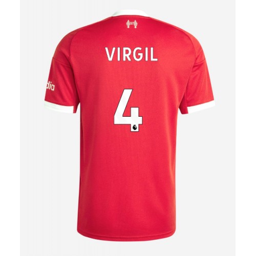 Maglia Calcio Liverpool Virgil van Dijk #4 Prima Divisa 2025-26 Manica Corta
